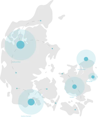 Denmark Map ⇒ Haandvaerker.dk